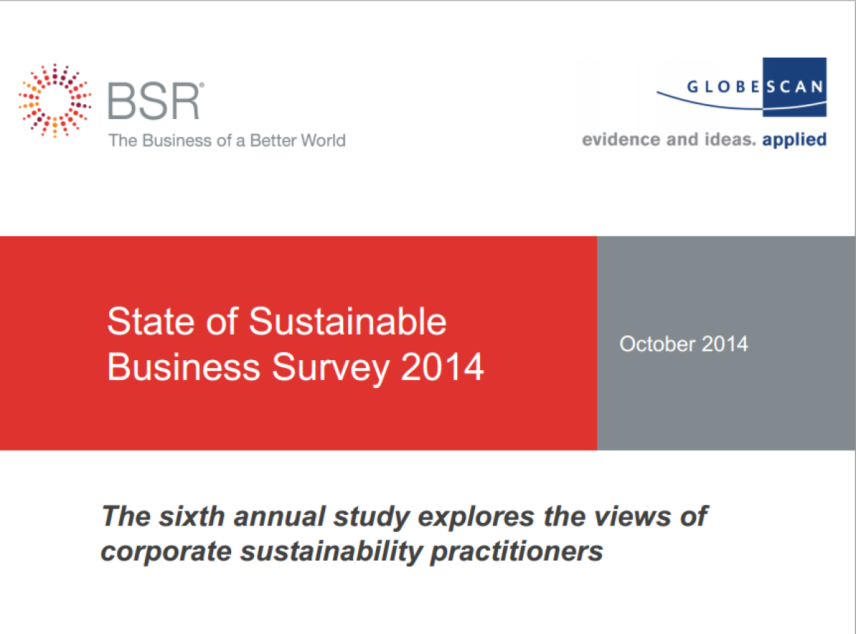 BSR/GlobeScan永續事業現況年度調查報告