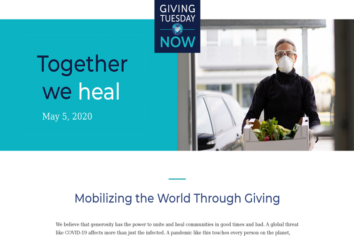 #GivingTuesdayNow對抗COVID-19 啟動5月5日全球團結行動日