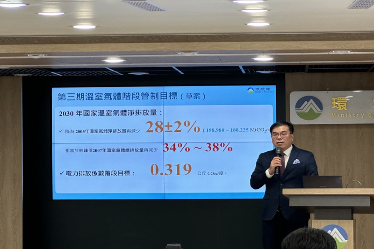 環境部公告第三期階段管制目標草案 提升減碳企圖心 同步推動擴大盤查