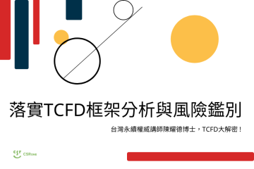 落實TCFD框架分析與風險鑑別