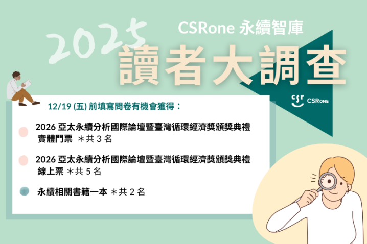 【CSRone永續智庫】2025 年讀者大調查