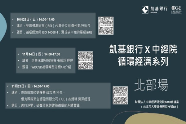 凱基銀行 X 中經院 2024 循環經濟系列