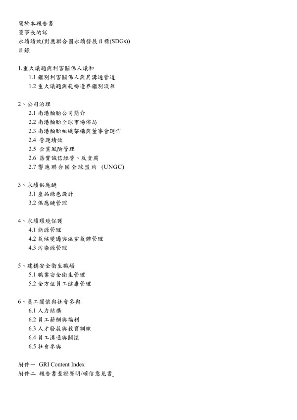 南港輪胎2021企業社會責任報告書