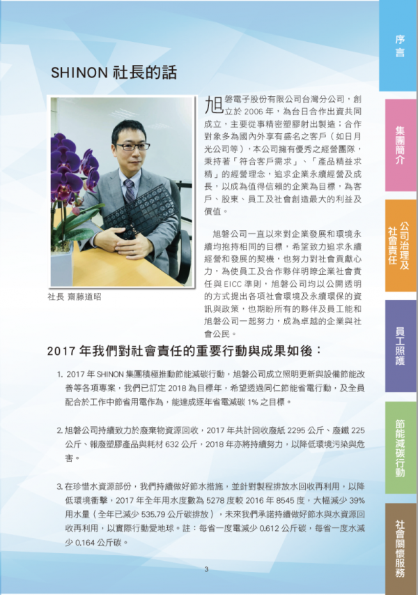 旭磐電子2018企業社會責任報告書