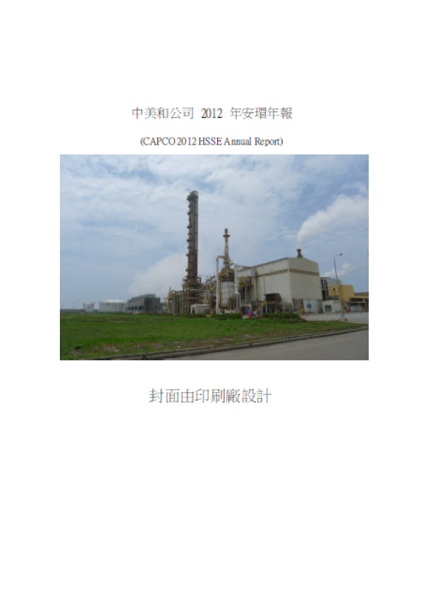2012中美和石油化學安環年報
