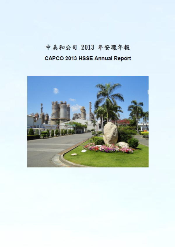 2013中美和石油化學安環年報
